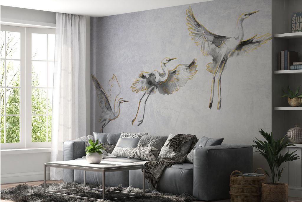 DECO WALLS Fototapete Kinderzimmer Vögel - Außergewöhnliche Haltbarkeit XXL 197x296 cm