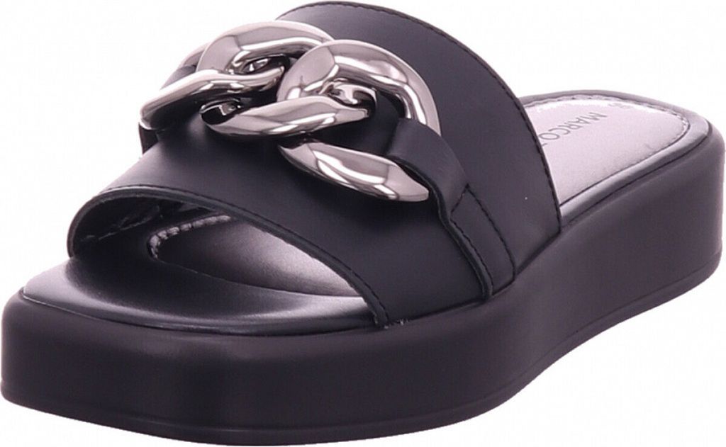 MARCO TOZZI Damen Leder Clogs Pantoletten Kette Plateau Produktbild 14