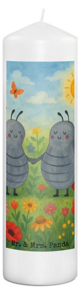 Mr. & Mrs. Panda Kerze Sternzeichen Zwilling Design 29 x 8 cm XL - Weiß - Geschenk, Zwillingsschwester, Stumpenkerze, Horoskop, Erinnerungslicht, ...