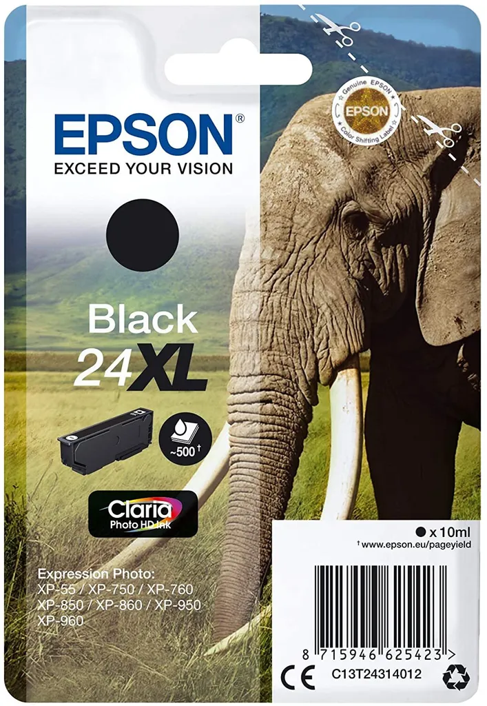 Cartuccia Epson 24XL Nero Foto per XP-750/850/950 | Qualità Claria HD
