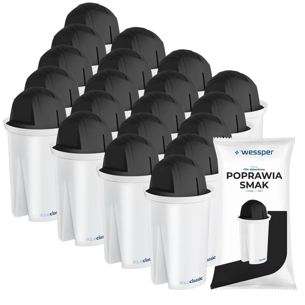 Wessper AquaClassic Sport 20 Pezzi: Filtri Compatibili Brita Classic
