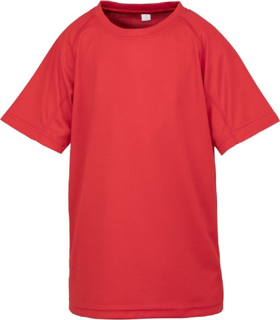 Spiro Impact Kinder Junior Performance Aircool T-Shirt BC4619 (7-8 Jahre (128)) (Rot)
