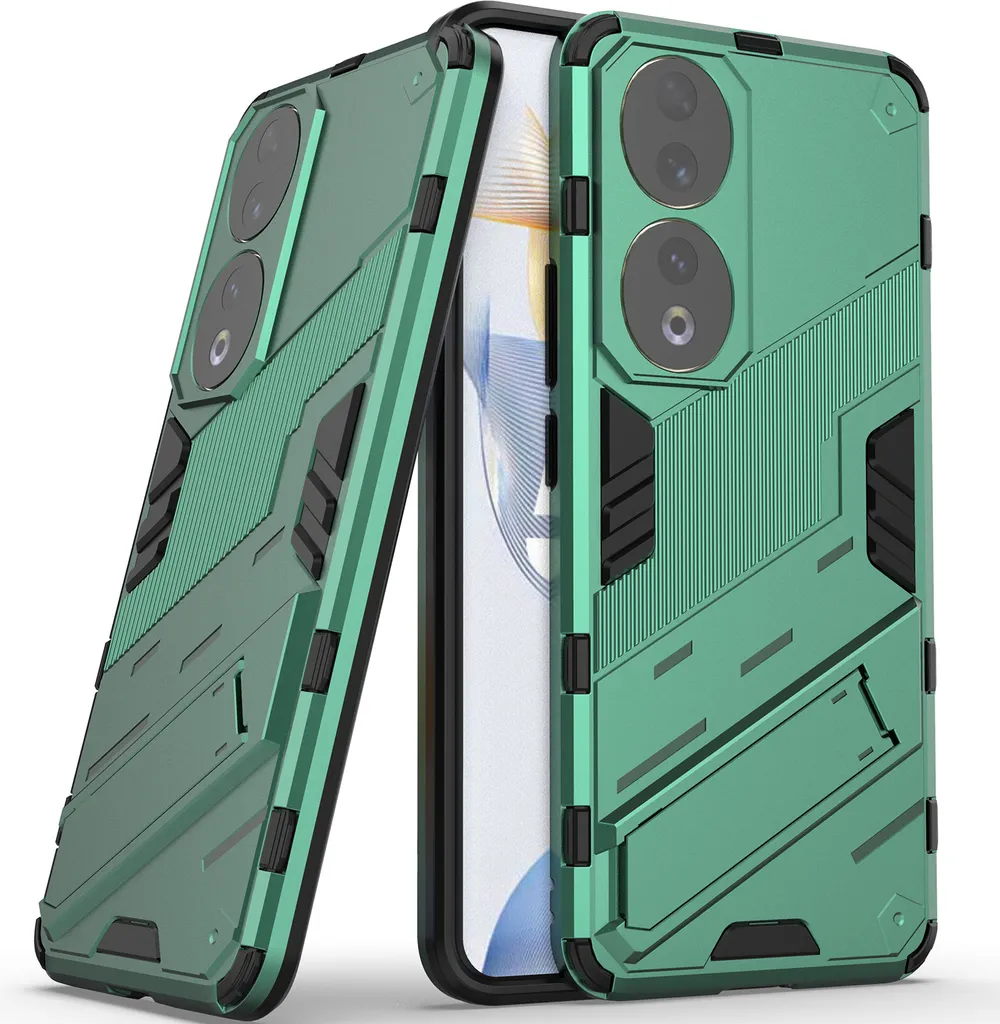 Custodia Honor 90 Verde Antiurto Ibrida PC TPU con Supporto Stand