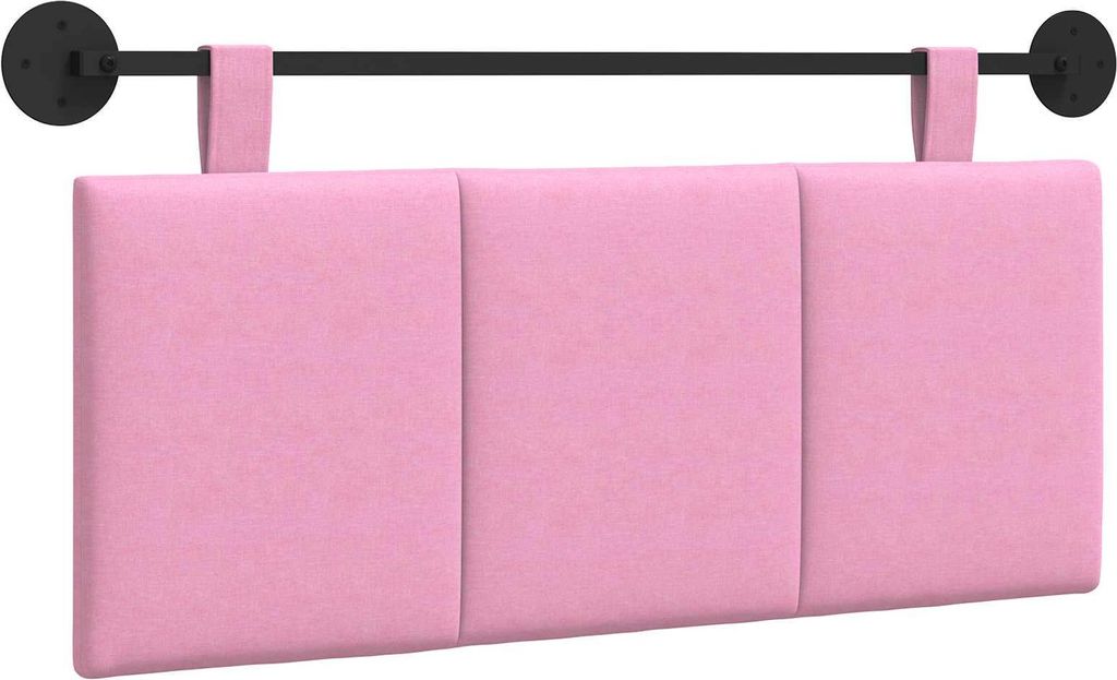 vidaXL Hängendes Kopfteil Rosa Stoff