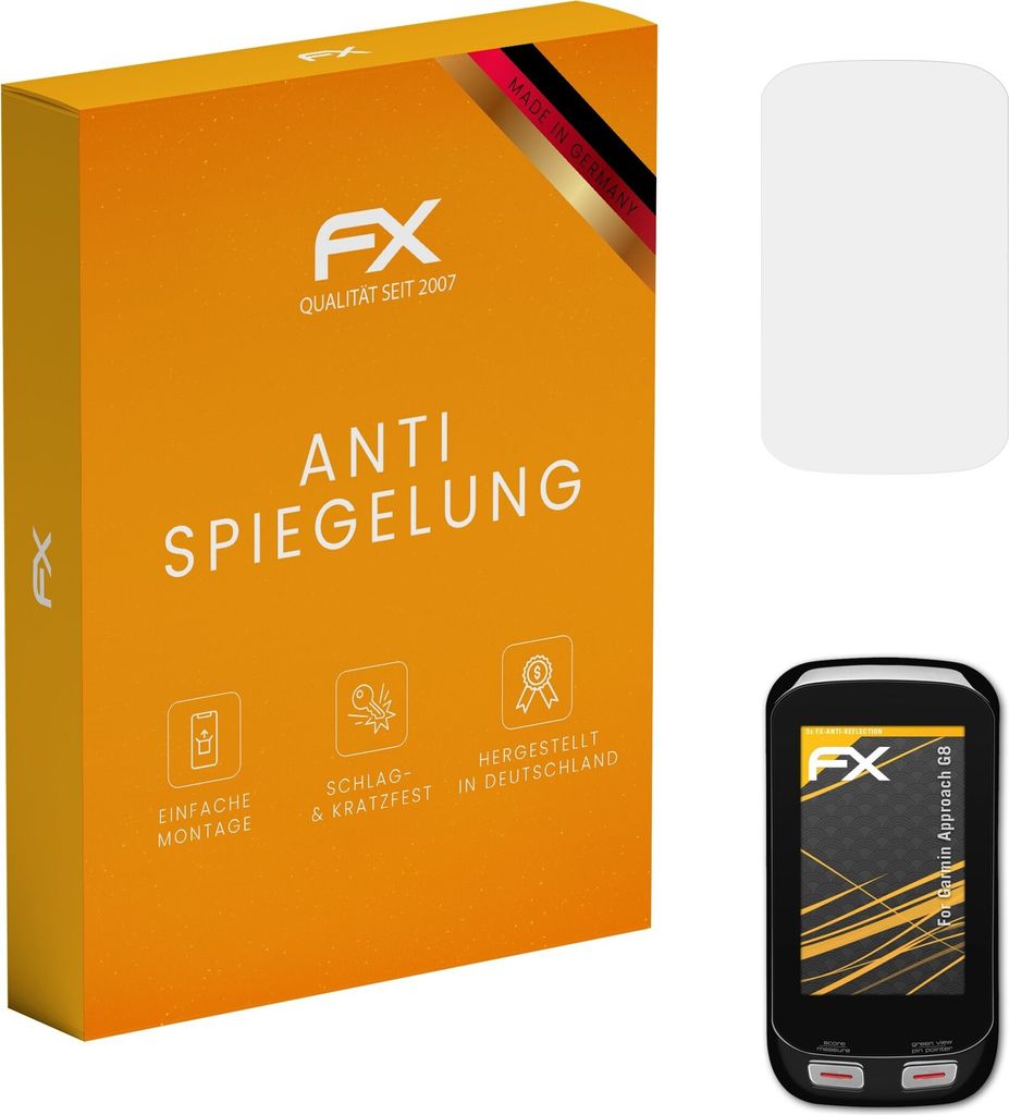 atFoliX FX-Antireflex 3x Schutzfolie kompatibel mit Garmin Approach G8 Displayfolie