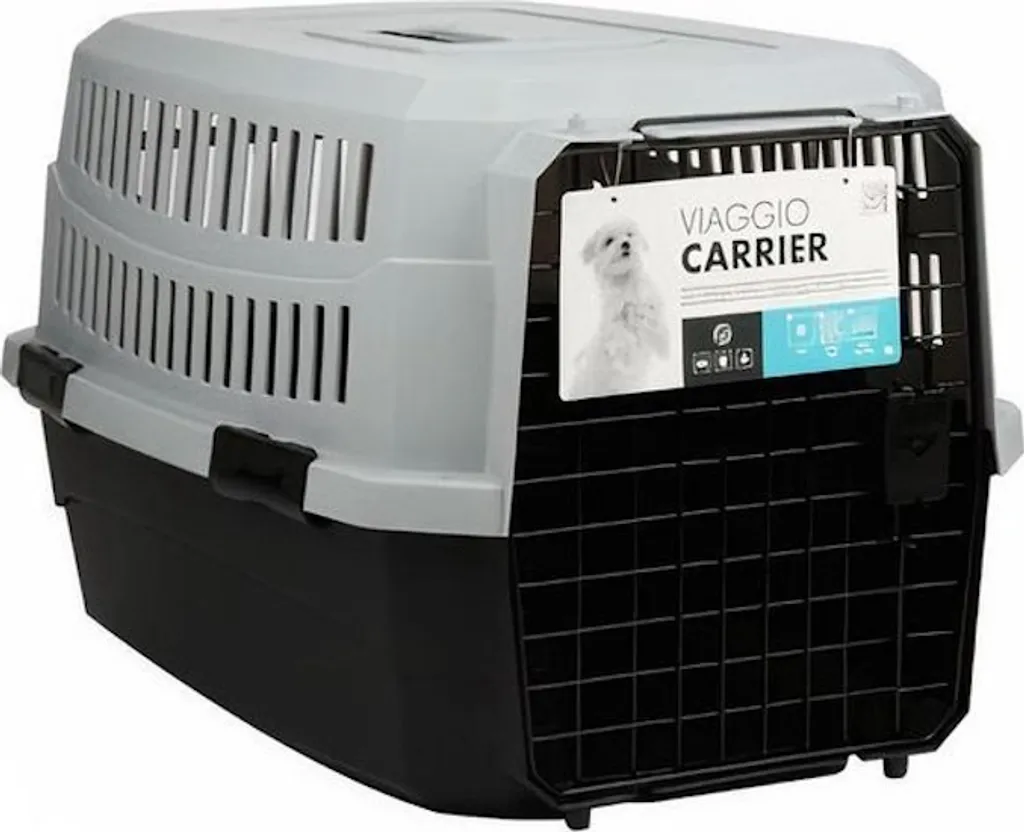 Caisse de Transport pour Chiens Viaggio Taille M avec Grilles Aération