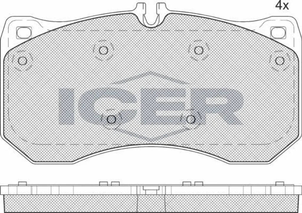 Jeu de Plaquettes de Frein à Disque Audi A7 A6 A5 A4 - Qualité OE ICER