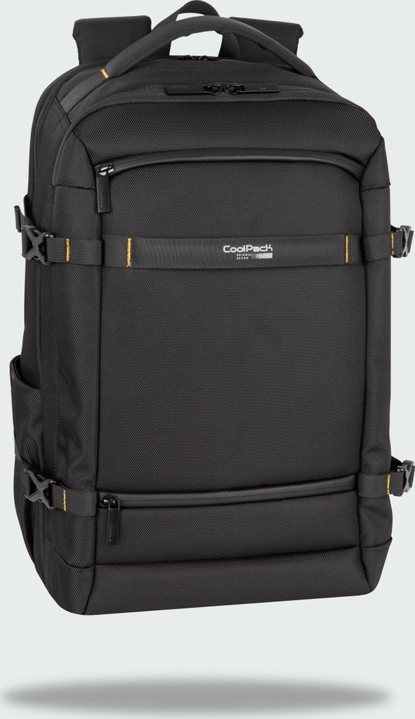 CoolPack Rucksack-Koffer TROG Schwarz, Laptopfach, Anti-Diebstahl-Fach