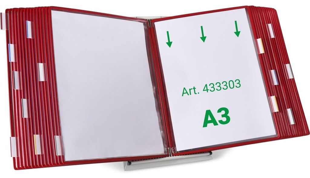 tarifold Sichttafelsystem 433303 DIN A3 rot mit 30 St. Produktbild 
