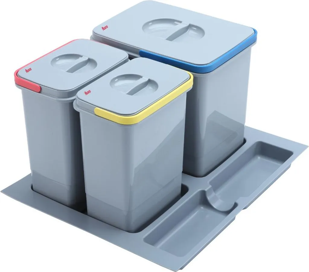 Teka Eco Easy - Bac tri sélectif 60L bleu contre le désordre cuisine