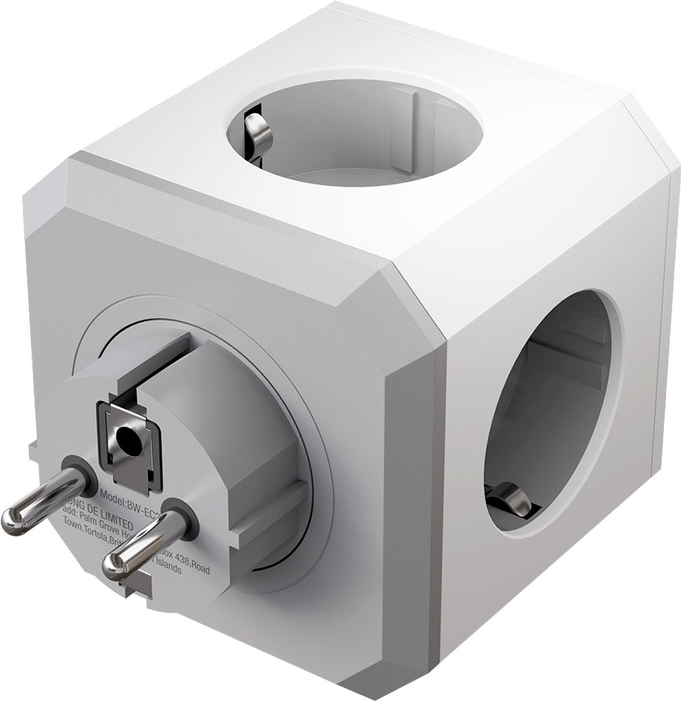 8-in-1 Wandwürfel-Steckdosenleiste EU-Stecker mit Schalter, Produktbild 3