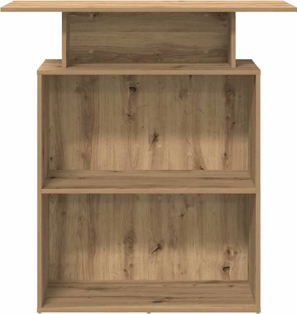 vidaXL Banco reception rovere artigianale 100x40x104 cm materiale a base di legno - 5