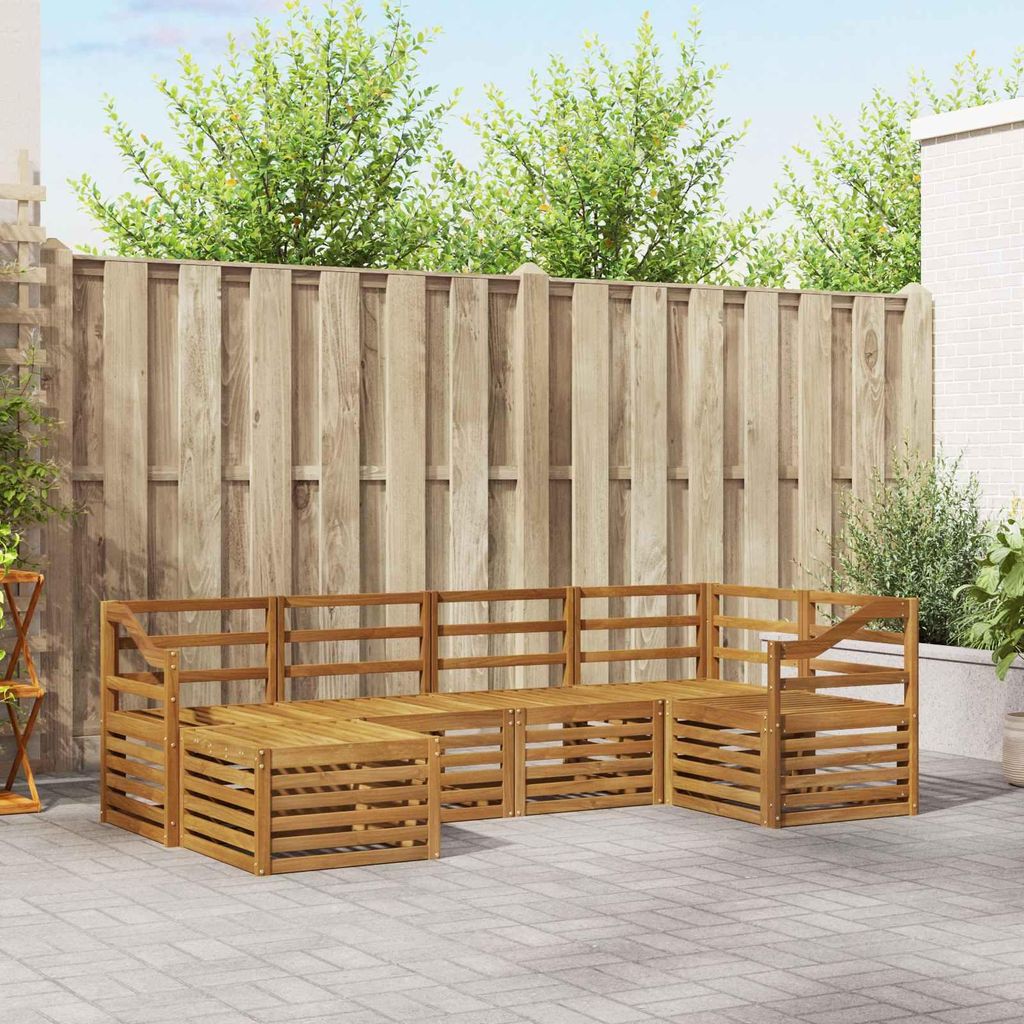 "Neues Produkt" Sofagarnituren - CLORIS - Terrassen-Sofa - 6 pcs - Natur Massivholz Akazie - Modern Gartensofas V2065