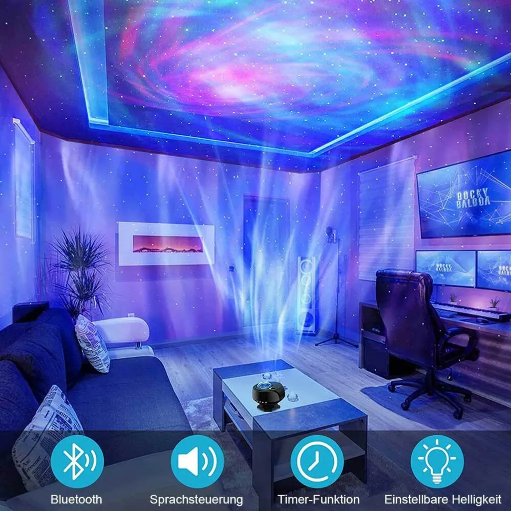 Projecteur Ciel Étoilé LED : Solution Veilleuse Musicale avec Timer