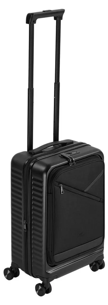 Bagage à Main 20 Pouces Rivacase Eco Noir avec Compartiment Ordinateur