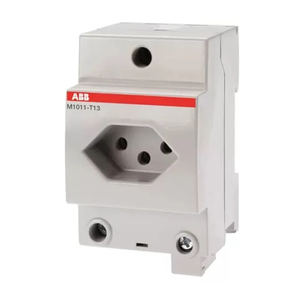 Prise ABB M1011-T13 Standard Suisse 10A avec Fixation Rail DIN 35mm