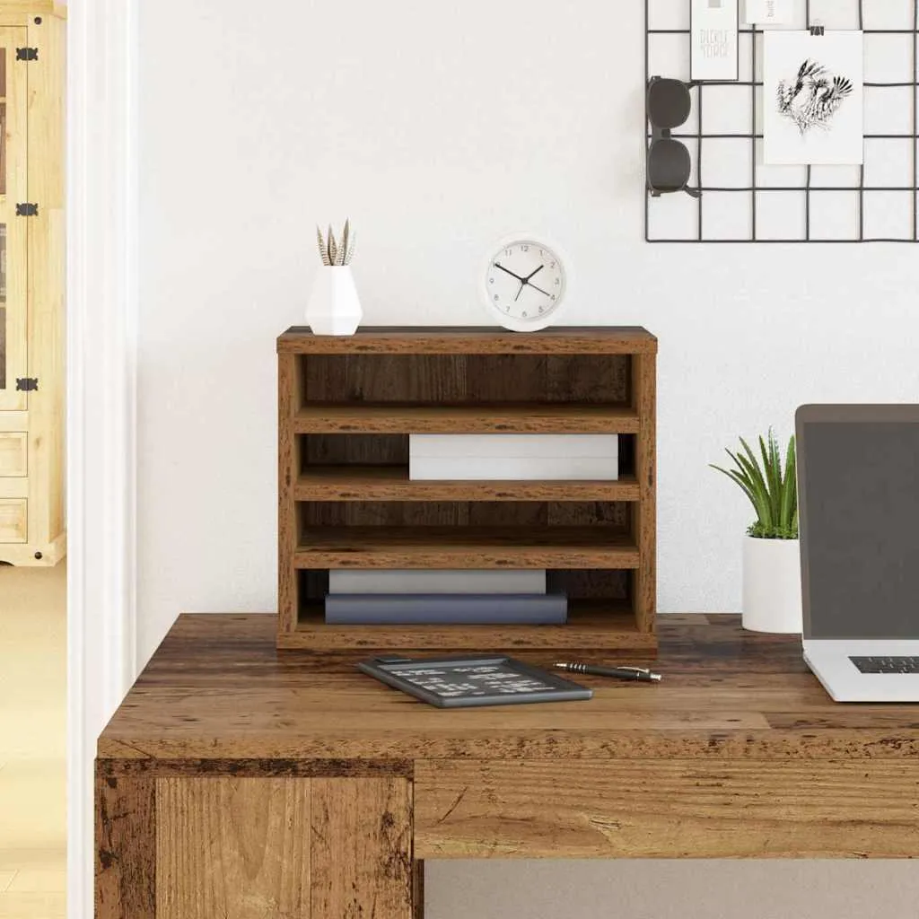 Organizzatore Scrivania Ecosostenibile Legno Riciclato Maison Exclusive