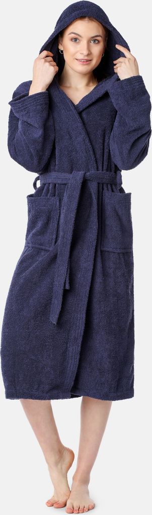 Ladeheid Damen Frottee Bademantel aus 100% Baumwolle Produktbild 4