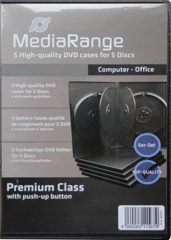 50x (10x 5) 5fach 5er DVD CD Box Hülle black
