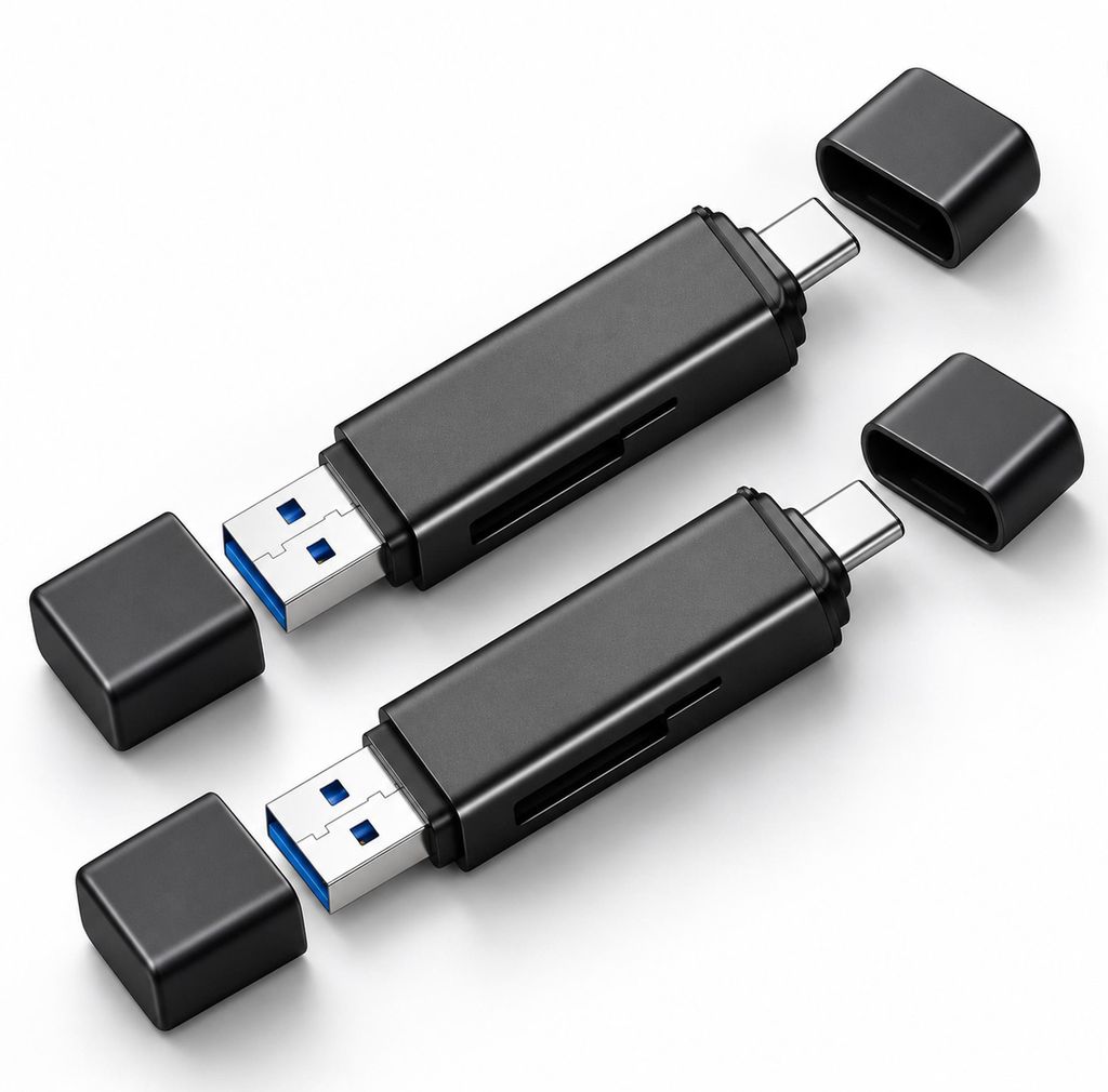2x SD-Kartenleser – Speicherkartenleser USB-A, USB-C 2in1 Produktbild 