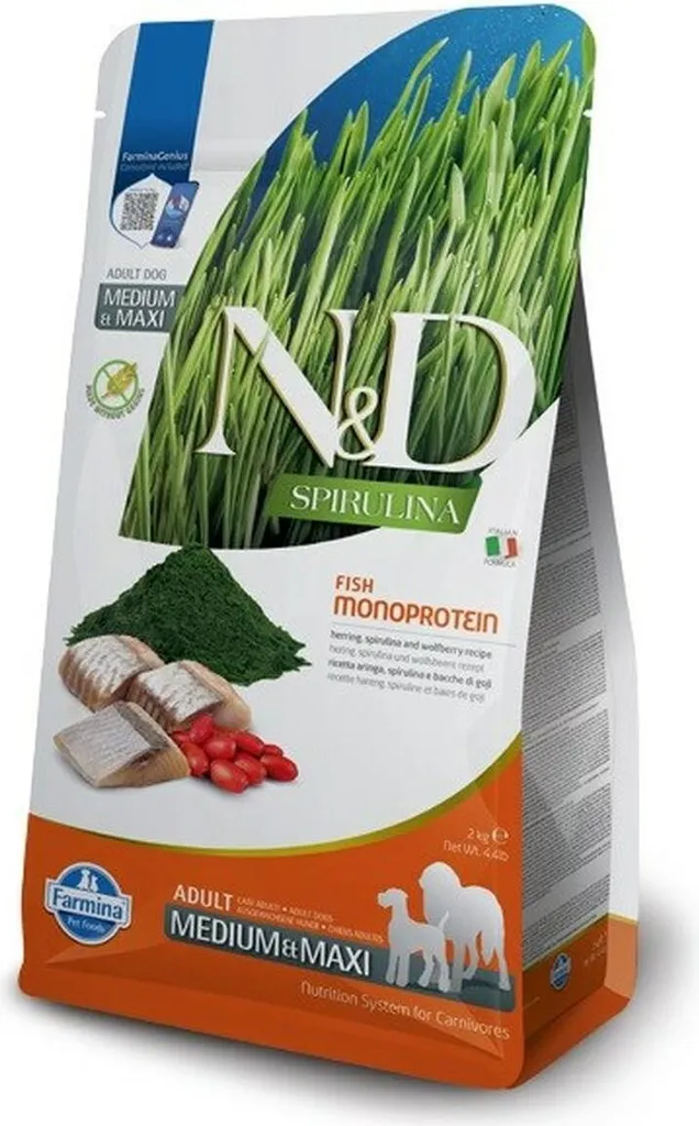 Offerta Farmina N&D Spirulina Adult Medium Maxi Aringa 7kg