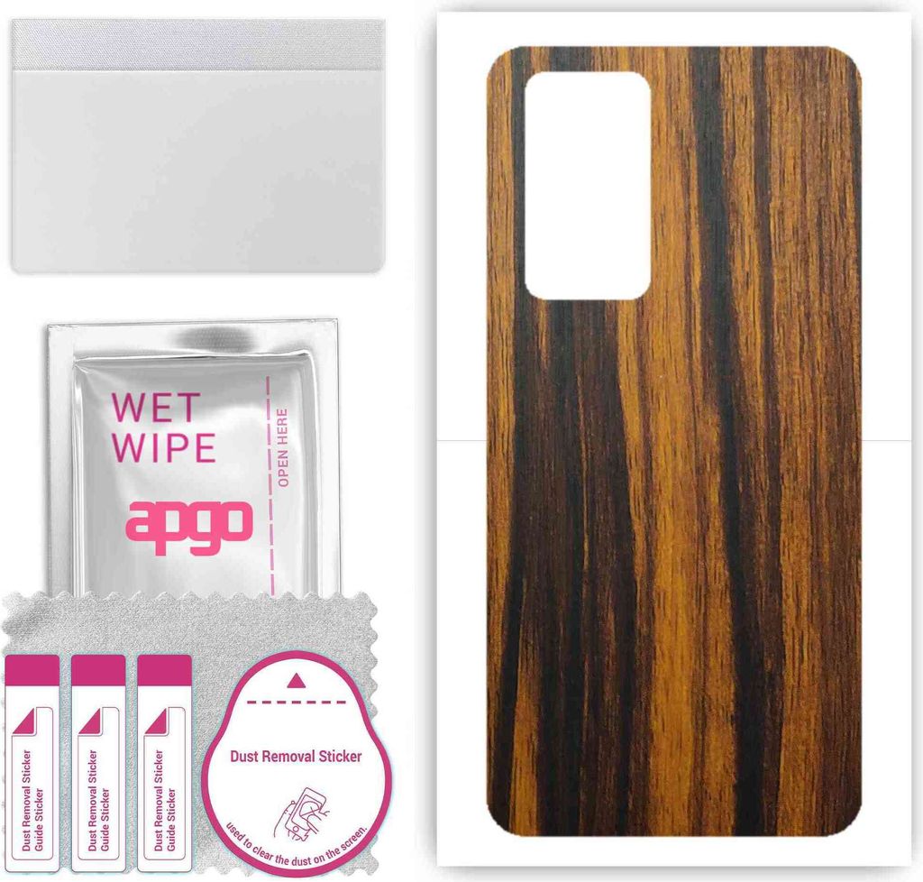 apgo Rückseite Schutzfolie, Skin, kompatibel mit Xiaomi 12 Pro, Hinten Displayschutzfolie aus Vinylfolie, kratzfest, einfache Montage - Tigerwood