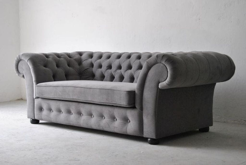 Sofagarnitur 3+1+1 Sitzer Stoff Design Couch Polster Sofas Chesterfield Garnitur
