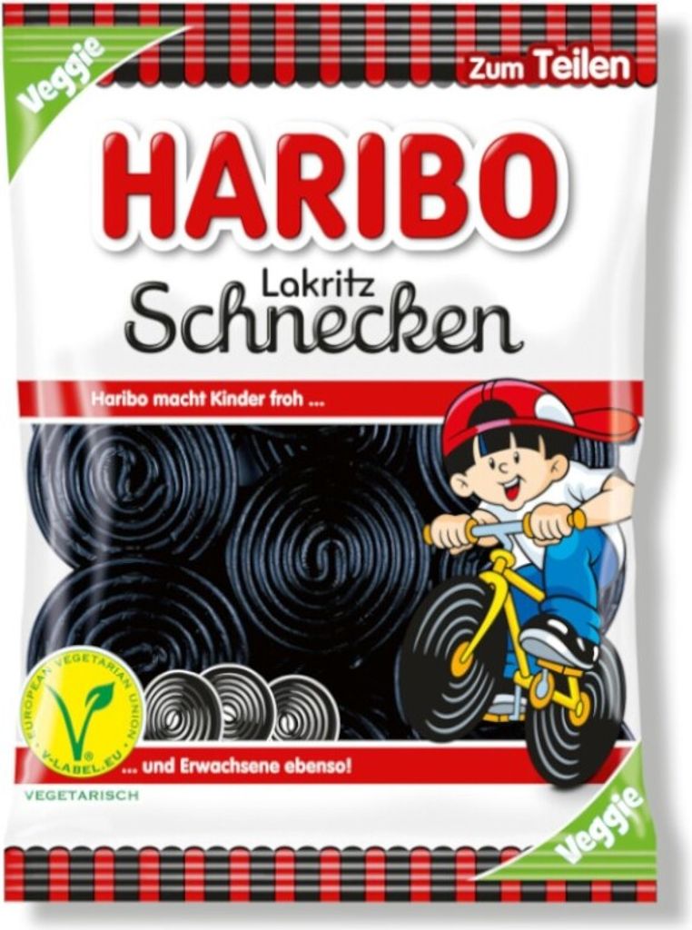 Haribo 125062, Hartes Gummi, 175 g, Lakritze, Schwarz, 1343 Produktbild 