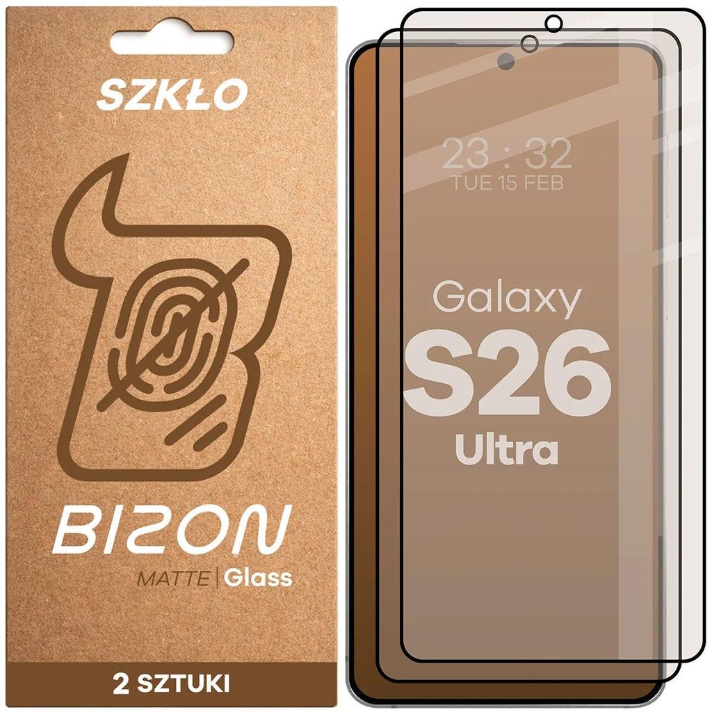 Mattes Hartglas für Galaxy S26 Ultra, Bizon Glass Matte Produktbild 