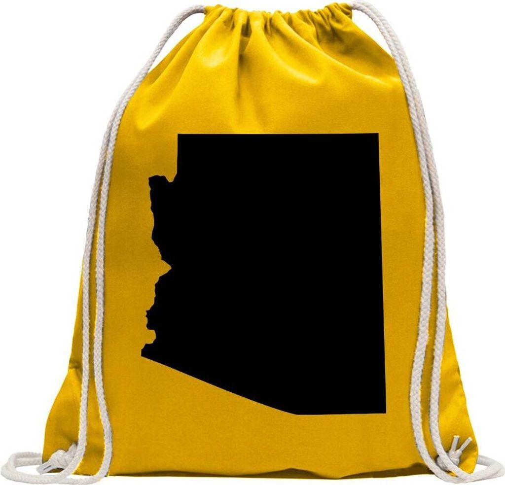 Kiwistar - Turnbeutel - gelb - USA - Arizona Phoenix - Fun Rucksack Sport Beutel Gymsack Baumwolle mit Ziehgurt