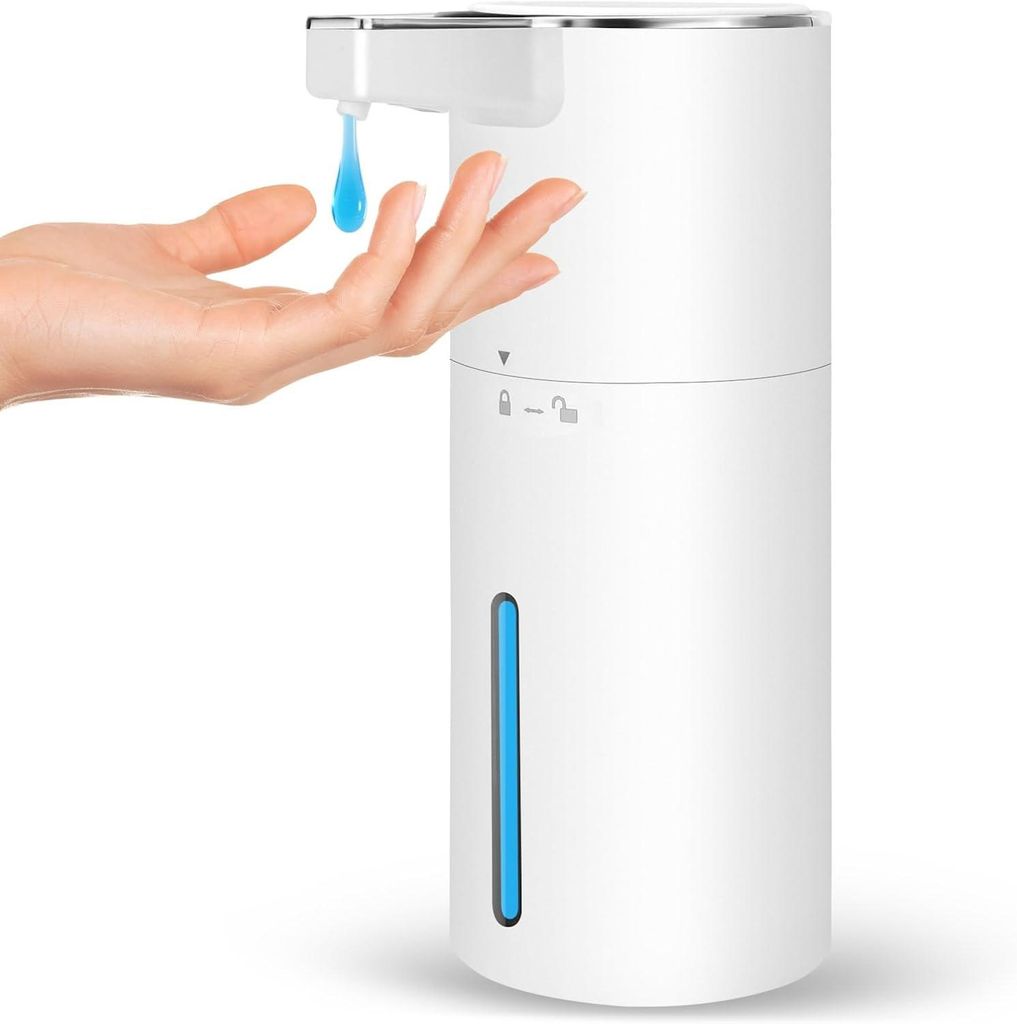 Automatischer elektrischer Seifenspender, 400 ml, 4-stufig einstellbar, Wandmontage, Sensor, berührungsloser Seifenspender für Bad, Küche, Büro...