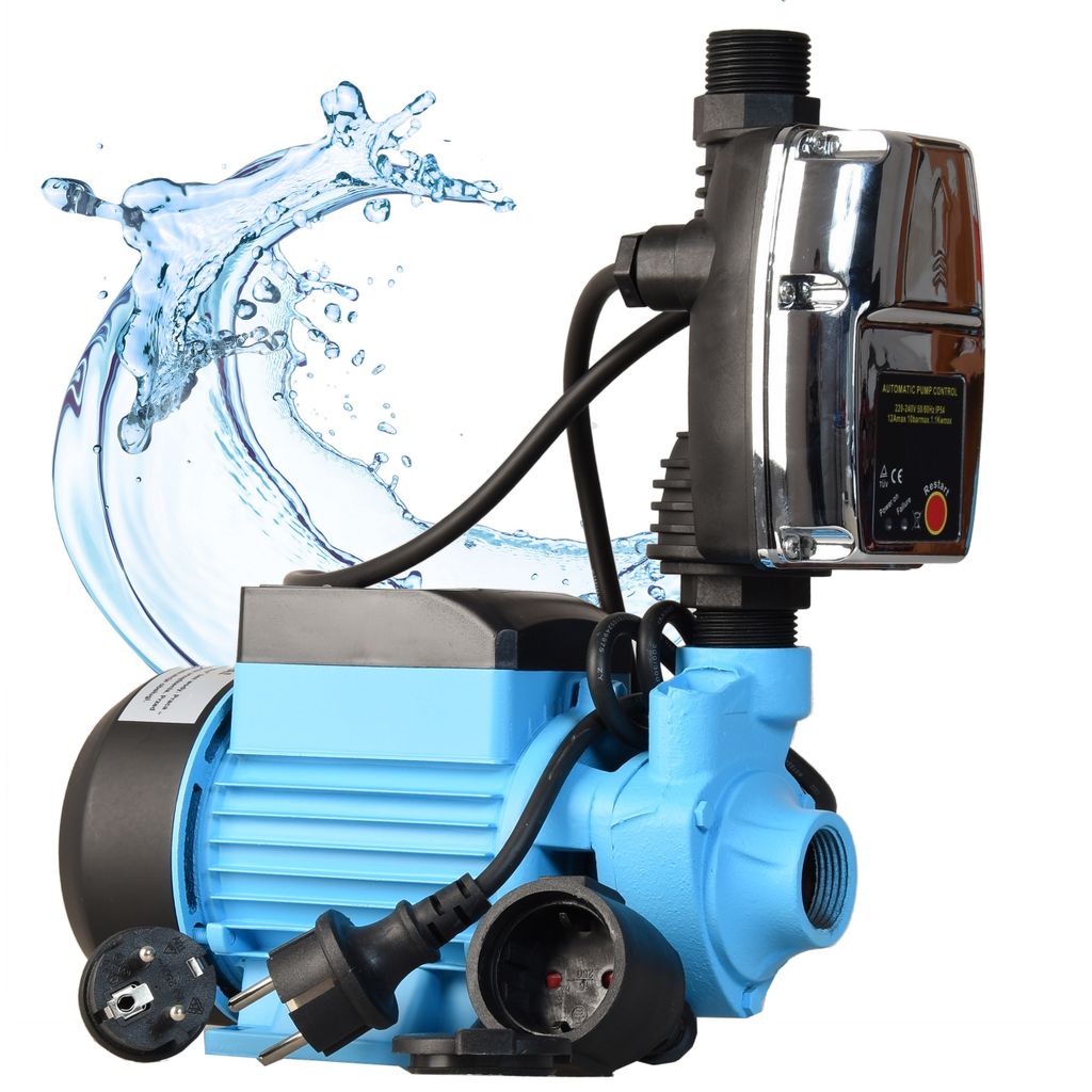 Hauswasserautomat QB 60 mit Elektronische Druckschalter CSK 5 - Wasserpumpe (2100 l/h, 370 W, max. Förderhöhe 39m) Pumpensteuerung Trockenlaufschutz