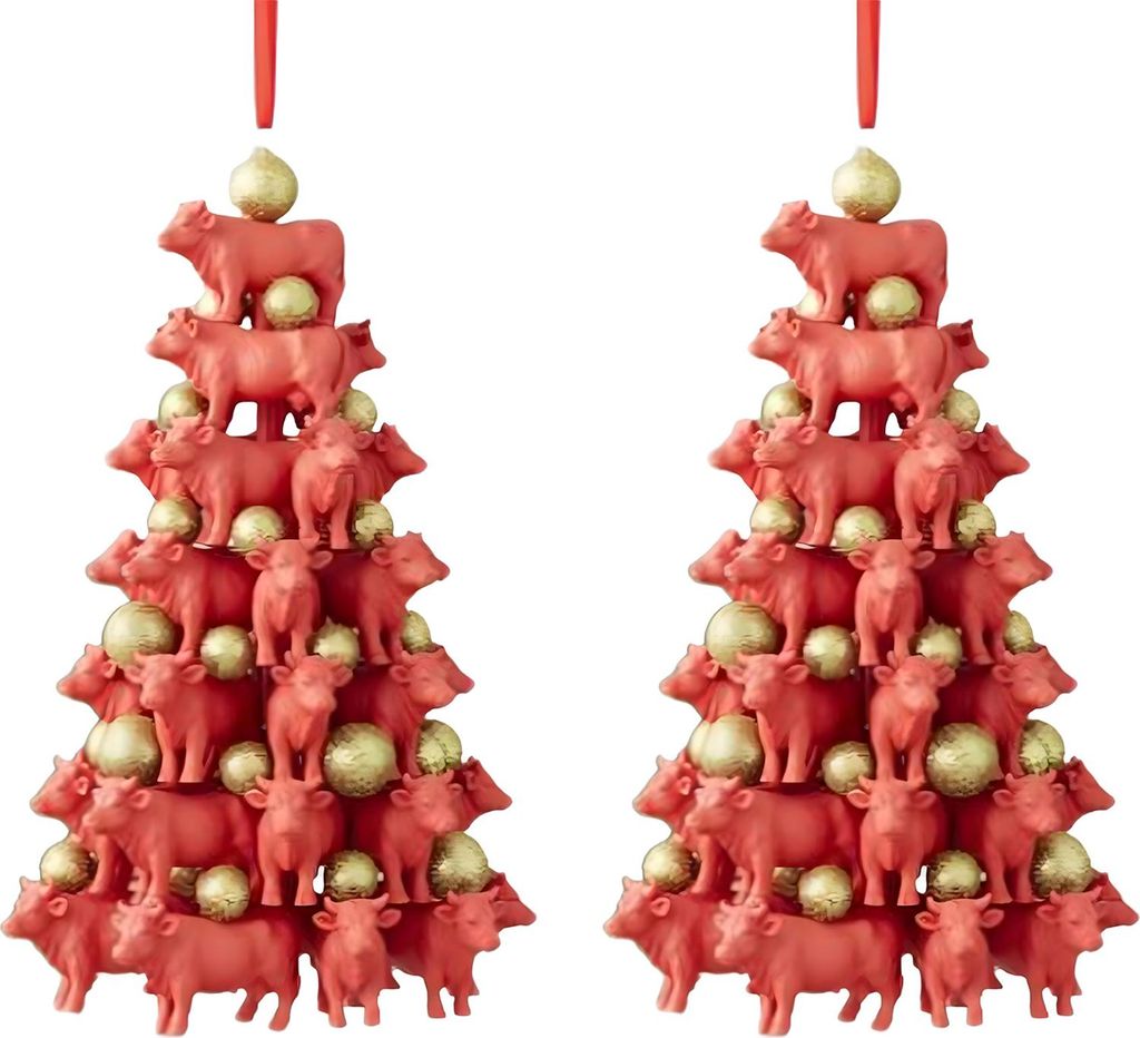 Stapelbarer Tieranhänger, Tier-Weihnachtsbaumanhänger, 2D-Acryl-Hängedekoration für Weihnachtsbaum, Rucksack, Schlüsselanhänger, Auto