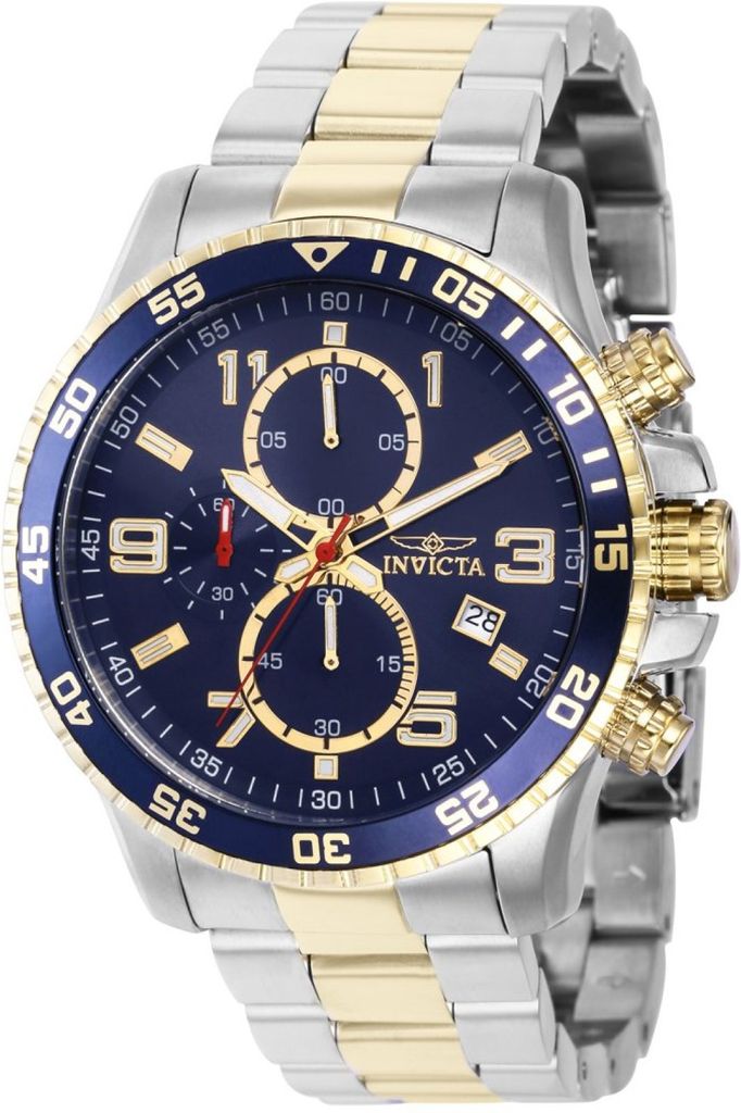 Invicta Specialty 36984 Herren Uhr - Quartz Bewegung - Edelstahl mit Blauem Zifferblatt - 45 mm