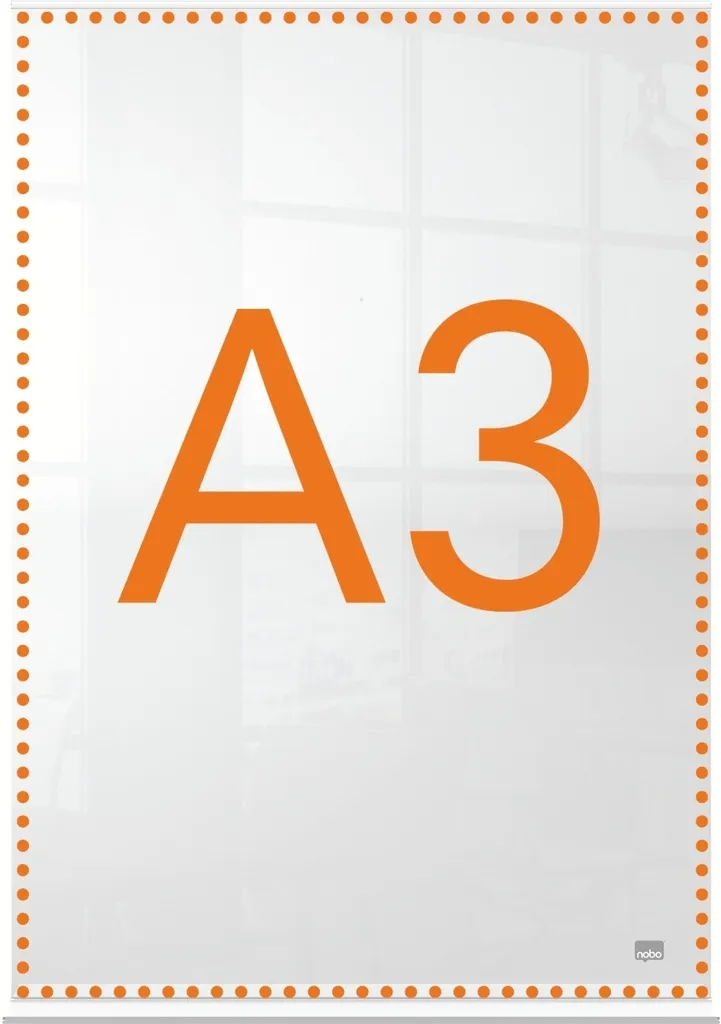 Support A3 vertical Nobo pour un affichage stable et sans reflets