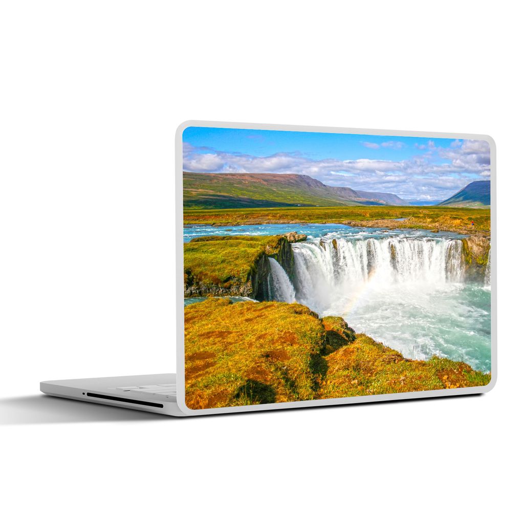 MuchoWow Laptop Aufkleber Sticker Cover Wasserfall - Wasser - Natur 30x22 cm - Laptop-Sticker