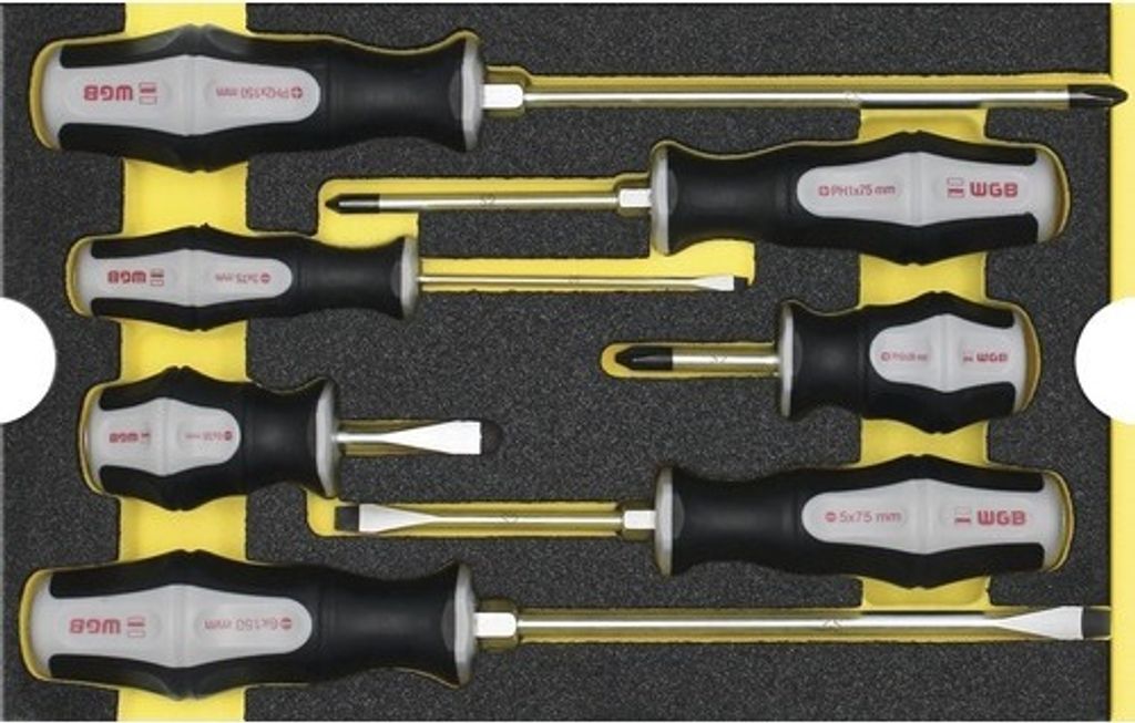 Moduleinlage Schraubendreher WGB 7-tlg 268 x 38 x 171 mm schwarz