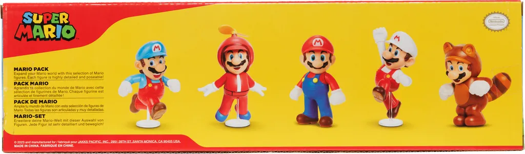 Set Super Mario Bros Jakks Pacific : 5 Figurines Articulées 6 cm Pack