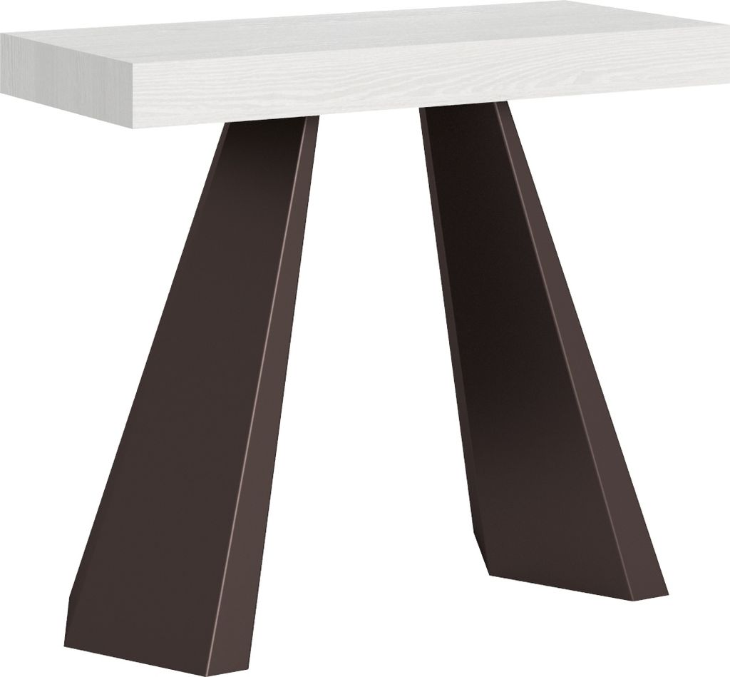 Ausziehbare Konsole 90x40/300 cm Diamond Premium White Ash Bear Rahmen