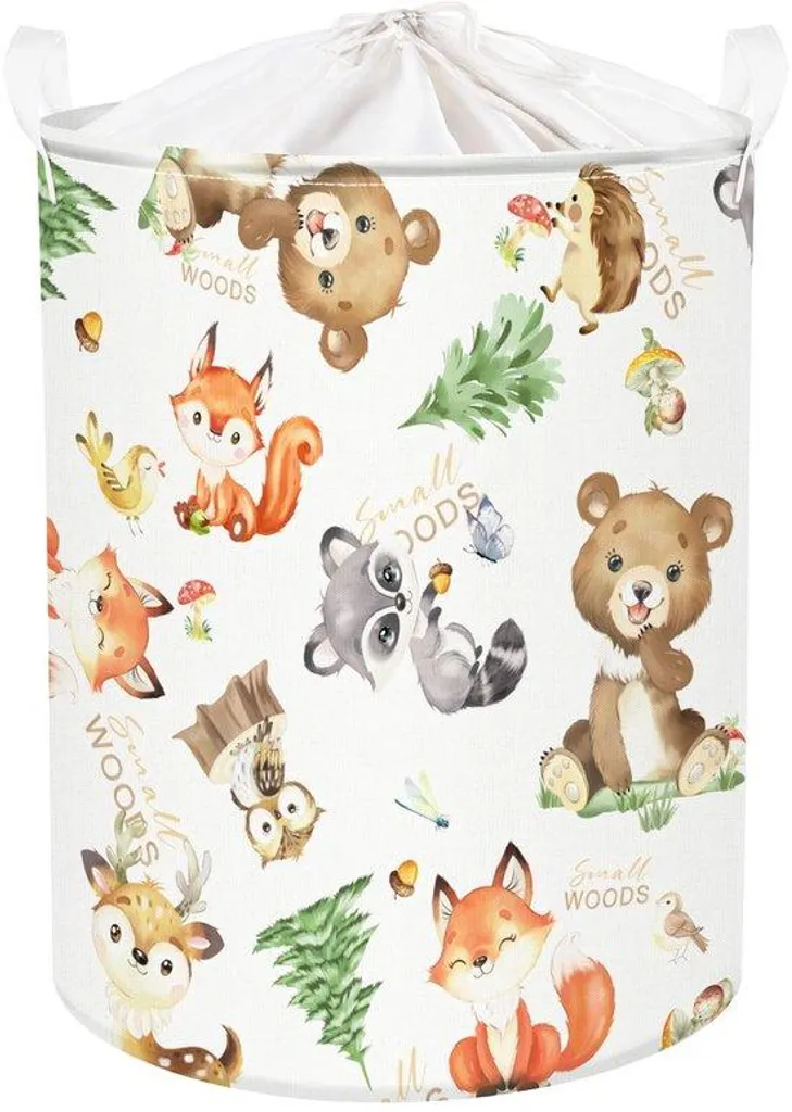 Washmand Panier à Linge avec Poignée 40 x 50 cm Boîte de Rangement Pliable