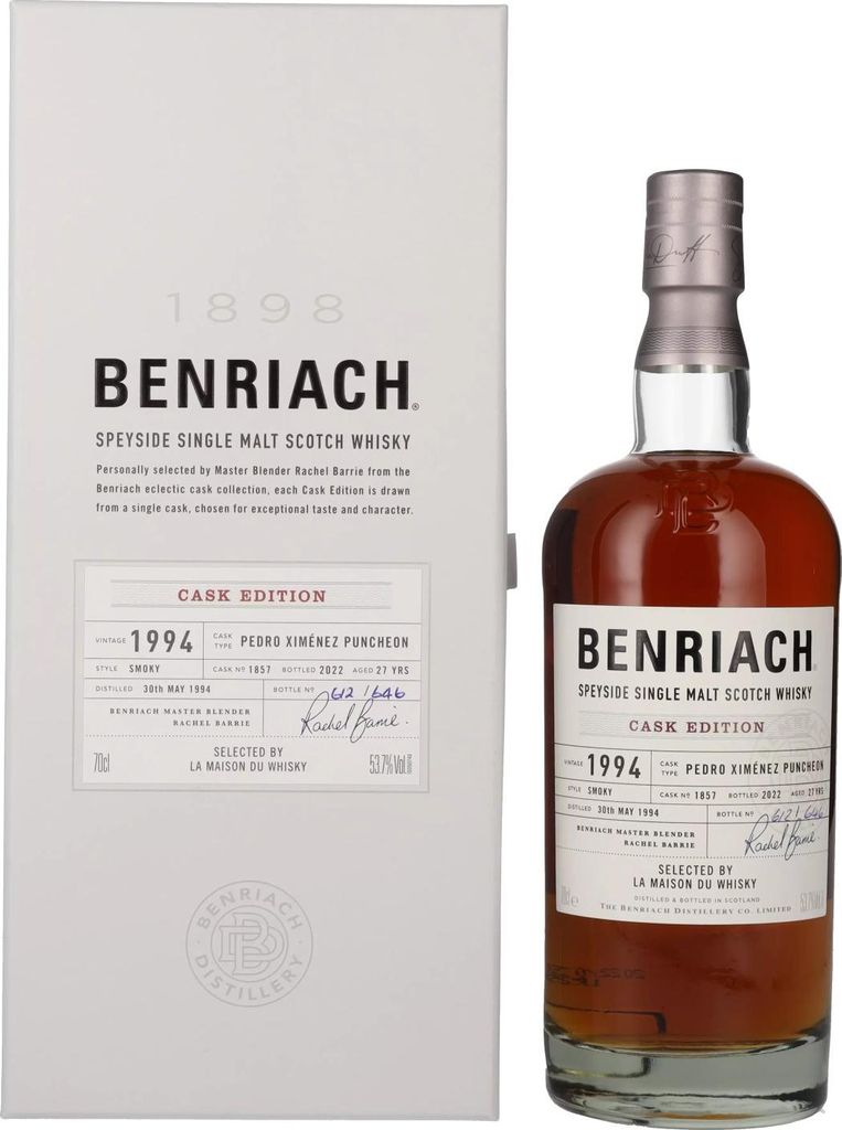 Benriach 27 Years Old CASK EDITION Pedro Ximénez Vintage 1994 53,7% Vol. 0,7l in Geschenkbox