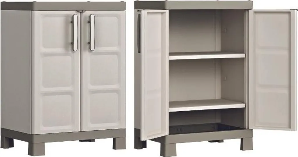 Armoire basse Excellence Keter verrouillable en résine pour jardin