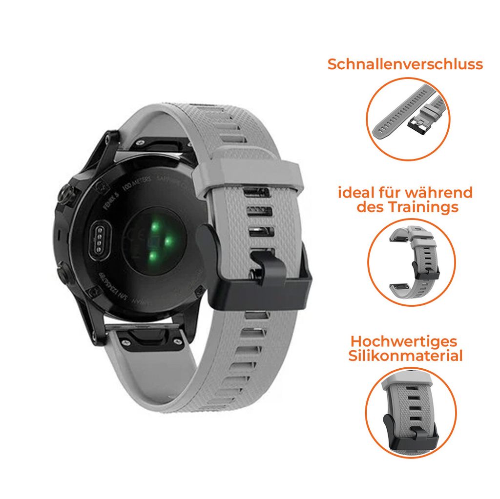 Strap-it Silikonarmband Für Garmin Fenix 5s / 6s – Bequem, Wasserabweisend, Einfach Zu Wechseln