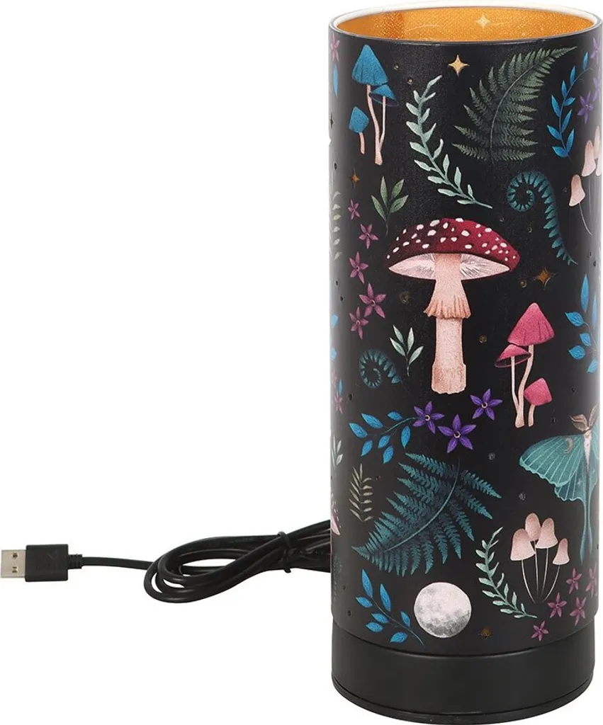 Lampe brûle-parfum électrique Dark Forest SD6468 avec décor forêt noir - 2