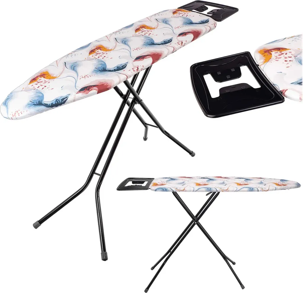 Table à repasser pliable 120 x 38 cm avec repose-fer fixe sécurisé