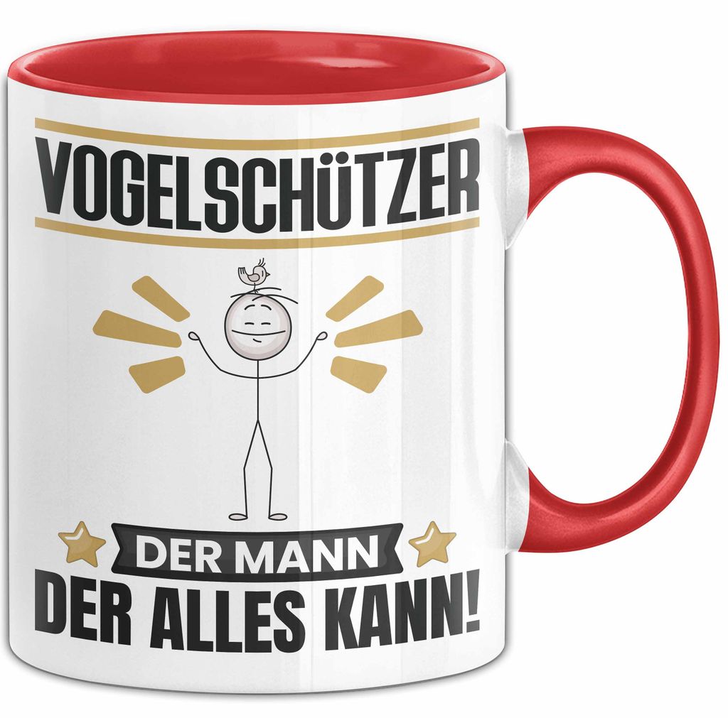 Vogelschützer Tasse Geschenk für Vogelschützer Der Mann Der Alles Kann Geschenkidee zum Geburtstag (Rot)