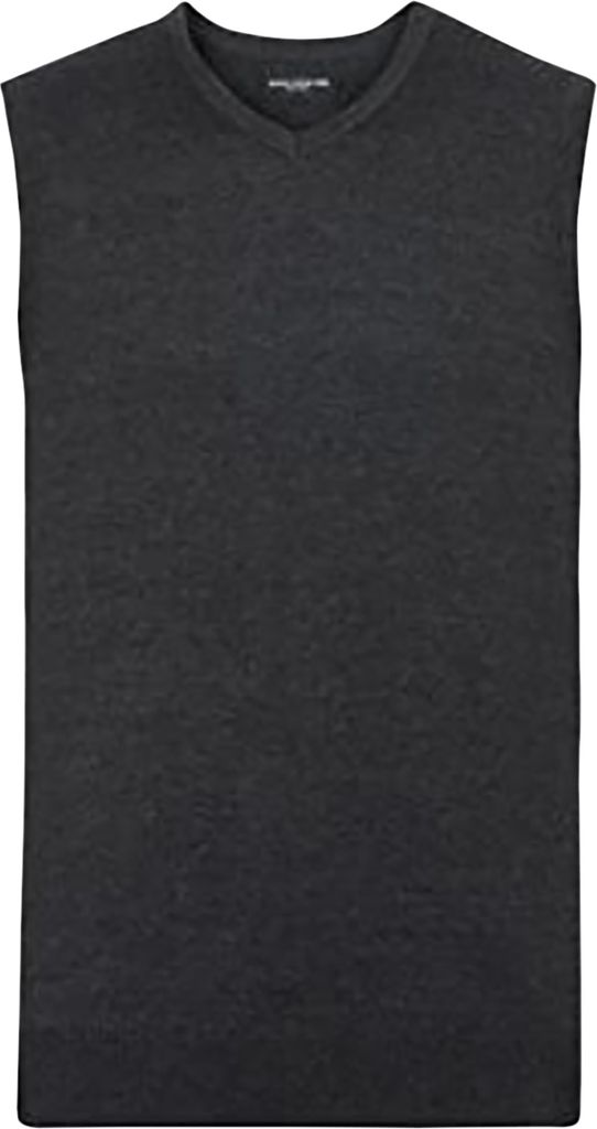 Russell Collection Herren Strick-Pullunder mit V Ausschnitt BC1014 (2XS) (Graphit meliert)