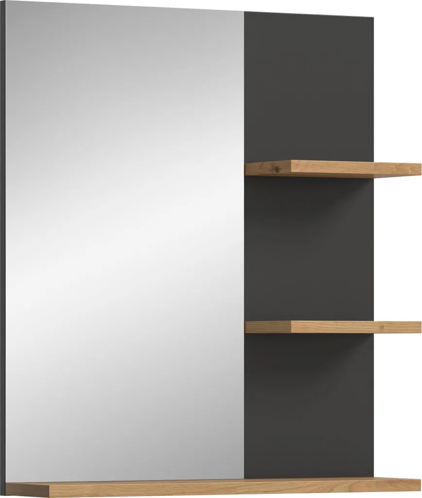 Specchio Canu Grigio Basalto e Artisan 63x73 - Qualità Artigianale