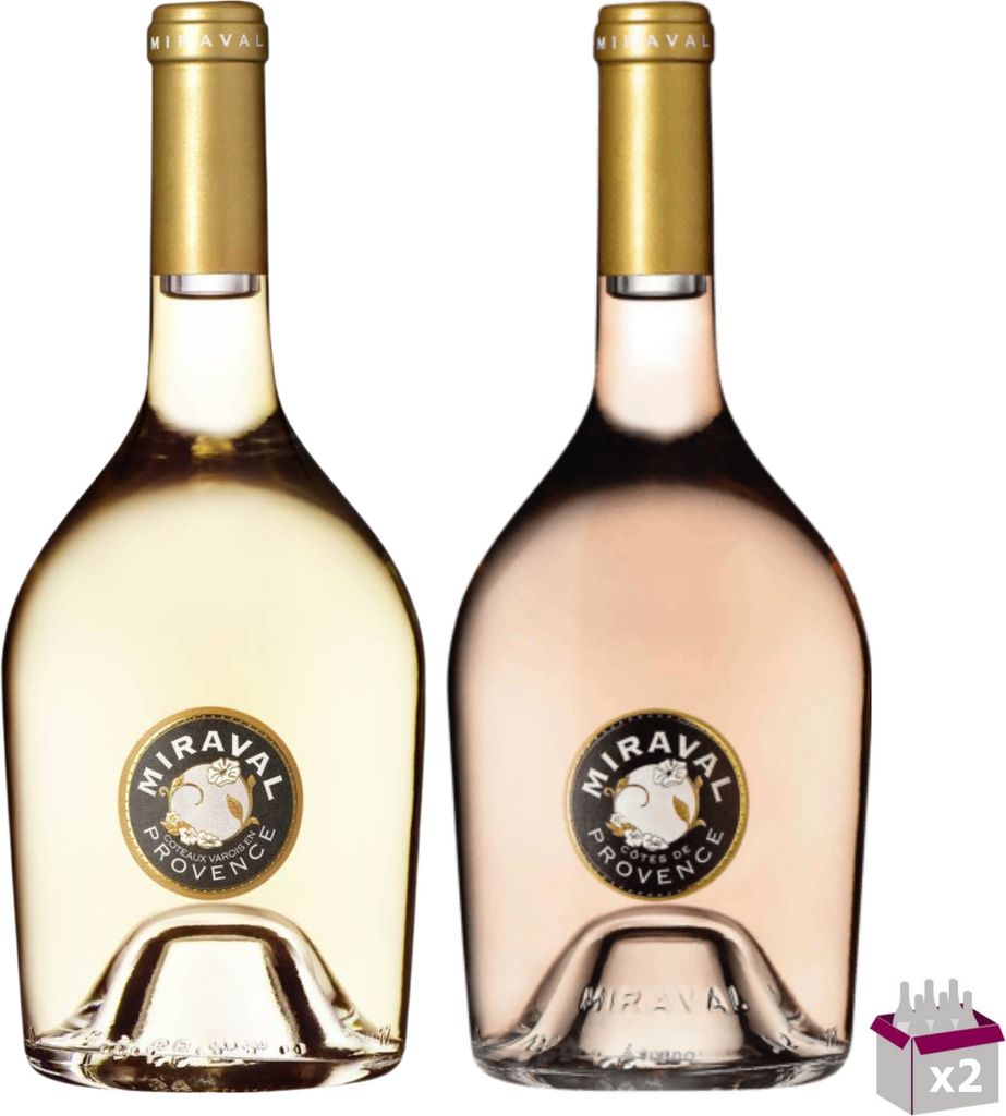 Los Entdeckung Miraval 2x75cl - 1 Côtes de Provence Rosé 2024 75Cl 13% & 1 Côtes de Provence Blanc 2024 75Cl 13%