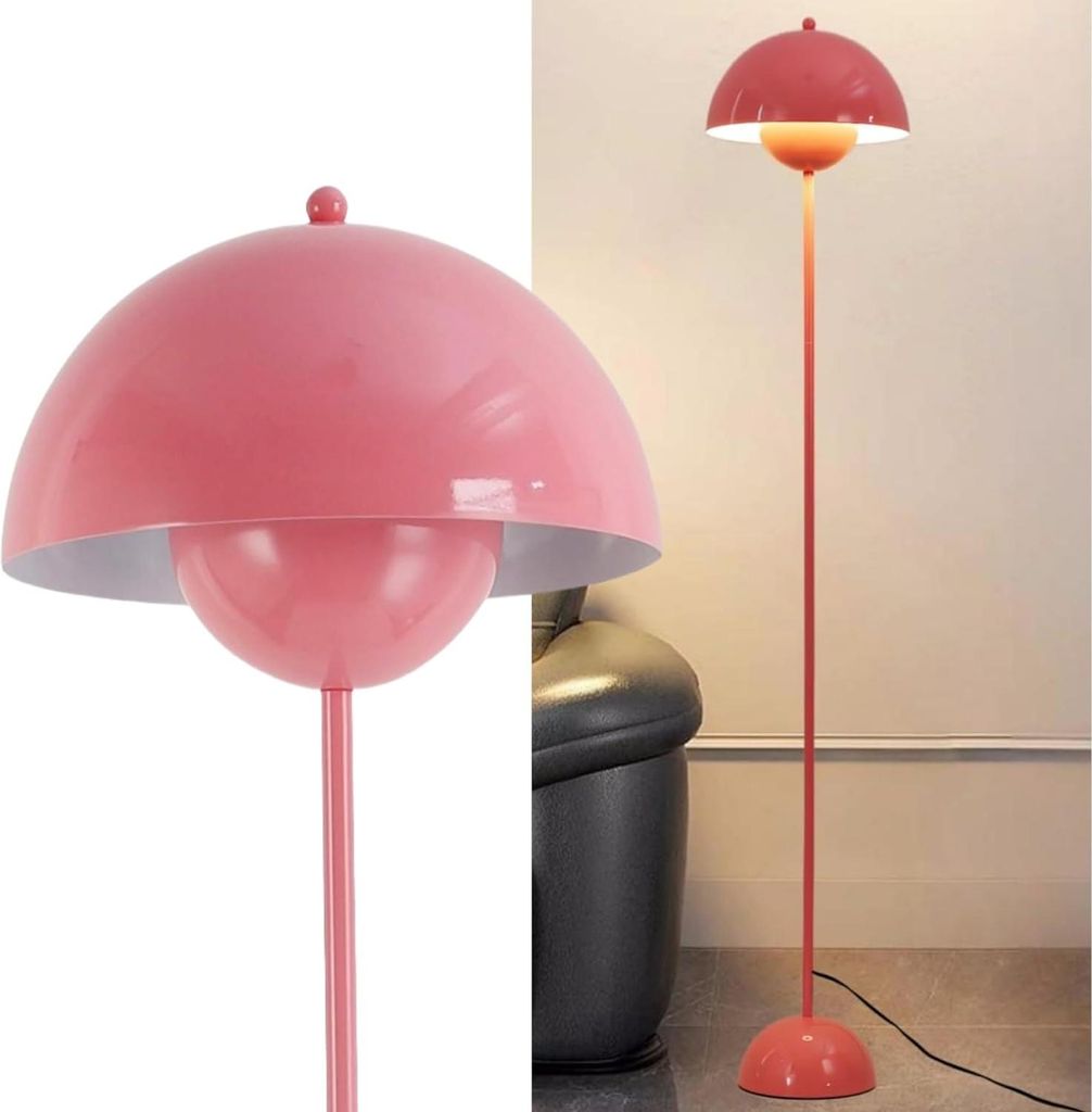 Stehlampe im nordischen Design, inspiriert von „Blumentopf“ und parabolischem Sockel, E27-Fassung für Wohnzimmer, Esszimmer, Schlafzimmer